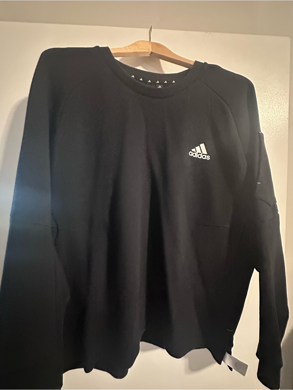 adidas Black Sweatshirt with White Logo